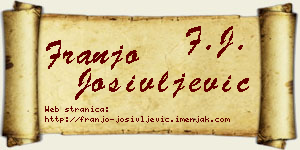 Franjo Josivljević vizit kartica